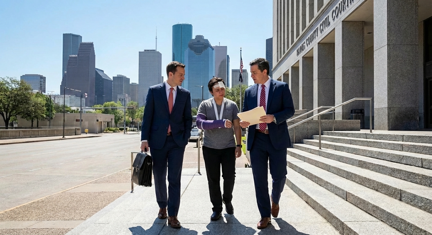 Legal action for assault-related injuries in Houston, including civil lawsuits and compensation options