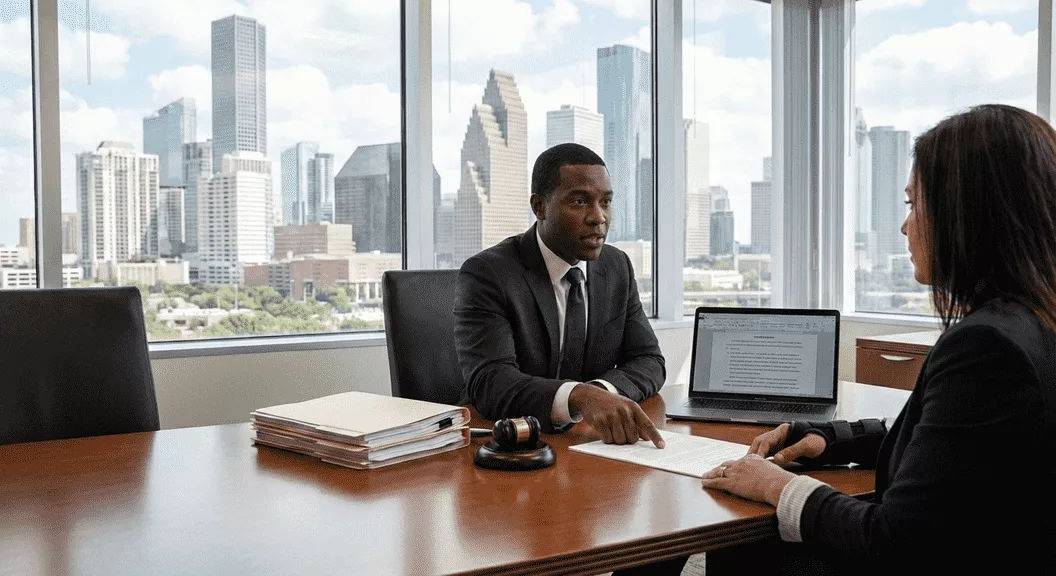 Personal injury lawyer in Houston helping accident victims with insurance claims